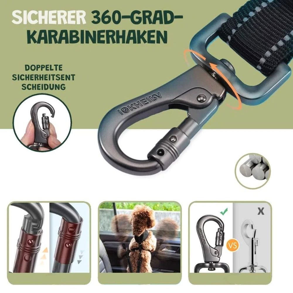 Premium Auto Sicherheitsgurt für Hunde (3-in-1)
