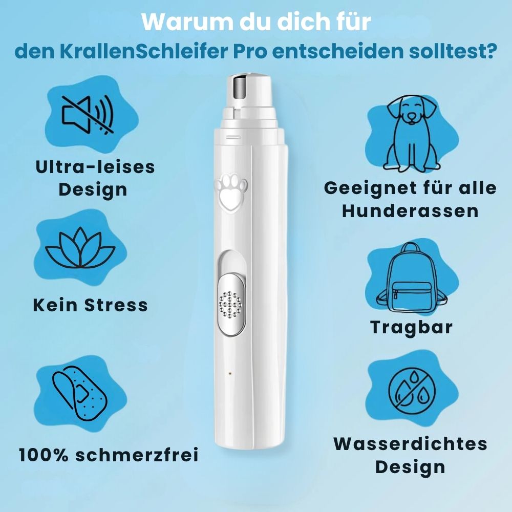 KrallenSchleifer™ Pro Set - Schmerzfreier Nagelschleifer für Hunde